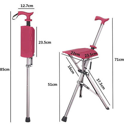 Bastón con Asiento Plegable