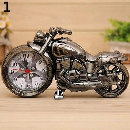 Reloj despertador Vintage con diseño de motocicleta