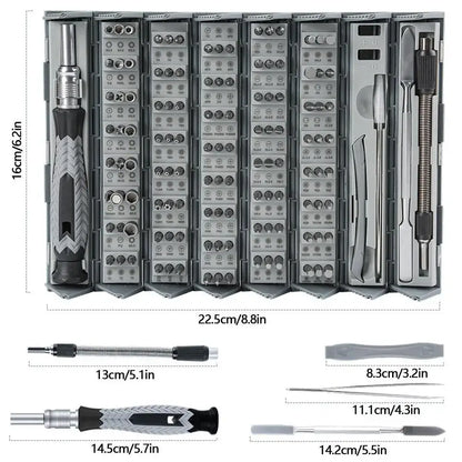 Kit Profesional de Destornilladores 128 en 1 de Alta Calidad